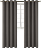 BGment Blackout Curtains - Grommet Thermal Insulated Room Darkening Bedroom and Living Room Curtains, Set of 2 Panels (52 x 108 Inch, Grey)