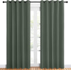 NICETOWN Room Darkening Draperies Window Curtain Panels, Dark Mallard, 2 Panels, W60 x L84 -inch, Thermal Insulated Grommet Room Darkening Curtains for Bedroom