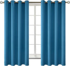 BGment Blackout Curtains - Grommet Thermal Insulated Room Darkening Bedroom and Living Room Curtains, Set of 2 Panels (52 x 63 Inch, Steel Blue)