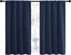 NICETOWN Curtains Blackout Draperies - Home Fashion Thermal Insulated Solid Drape Panels for Kid's Room, Privacy Window Dressing (Navy, 1 Pair, 42 inches x 45-Inch)