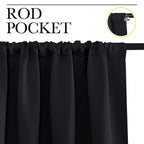 NICETOWN Short Curtains, Black Out RV Bunk Panels for Kitchen - Energy Smart Decoration Thermal Insulating Blackout Drapes/Draperies for Small Window (2 Panels, 34 inches Wide by 30 inches Long)