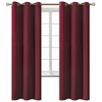 BGment Burgundy Blackout Curtains for Bedroom 72 Inch Long - 2 Panels