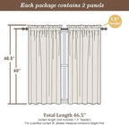 Chyhomenyc Lime Sheer Curtains 45 Inch Long 2 Panels, Light Filtering Short Soft Airy Short Cafe Curtains, Modern Rod Pocket for Dinning Living Room Bedroom, 42Wx45L Inches