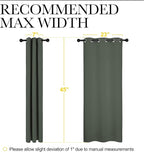 NICETOWN Blackout Curtain Panels for Living Room, Thermal Insulated Solid Grommet Top Blackout Draperies/Drapes for Christmas Window (Dark Mallard, 1 Pair, 29 x 45 inches)