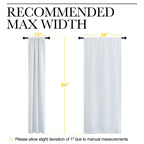 NICETOWN Greyish White Window Curtain Panels - Thermal Insulated Rod Pocket Room Darkening Curtain Sets for Bedroom (Greyish White, 2 Panels, 34 in x 84 in (W x L))