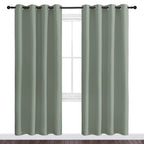 NICETOWN Sage Green Blackout Curtains 78" Long for Office, Dining Room, Guest Room, Sound Reducing Heat and Cold Block Curtain Panels for Modern Room Decorative (55" Wide, 2 Pieces)