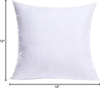 MIULEE Throw Pillow Insert Premium Pillow Stuffer Sham Square for Decorative Cushion Bed Couch Sofa 12x12 Inch