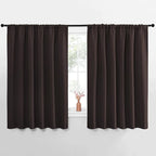 NICETOWN Blackout Curtains for Bedroom, Blackout Curtain Panels, Toffee Brown, 1 Pair, 62 by 63-inch, Window Treatment Energy Saving Thermal Insulated Solid Rod Pocket Blackout Drapes/Draperies