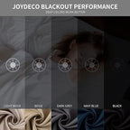 Joydeco Light Grey Custom Solid Single Blackout Curtain for Bedroom and Living Room, Grommet Thermal Insulated Room Darkening Curtain 1 Panel (Custom Size,Light Grey)