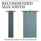 NICETOWN Modern Blackout Curtains Noise Reducing, Thermal Insulated and Privacy Room Darkening Drape Panels for Boy's Guest Room Door Window (Greyish Blue, 2 Panels, W55 x L90 -Inch)