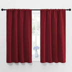 NICETOWN Burgundy Curtains Blackout Drape Panels - Lights Block Out Window Treatment Curtain Sets for Home Decoration on Christmas & Thanksgiving Day (Set of 2 Panels, 42 by 48-Inch)