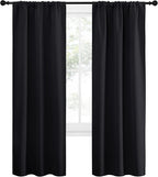 NICETOWN Halloween Black Out Curtain Panels for Kitchen - Energy Smart Decoration Thermal Insulating Blackout Drapes/Draperies for Small Window (2 Panels, 34 inches Wide by 72 inches Long)