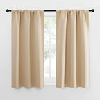NICETOWN Blackout Room Darkening Curtains - Home Decoration Light & Noise Reducing Thermal Insulated Window Draperies with Rod Pocket Top (Biscotti Beige, 2 Panels, 34 inches Wide x 54 inches Long)