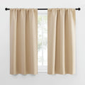 NICETOWN Blackout Room Darkening Curtains - Home Decoration Light & Noise Reducing Thermal Insulated Window Draperies with Rod Pocket Top (Biscotti Beige, 2 Panels, 34 inches Wide x 54 inches Long)