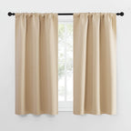 NICETOWN Blackout Room Darkening Curtains - Home Decoration Light & Noise Reducing Thermal Insulated Window Draperies with Rod Pocket Top (Biscotti Beige, 2 Panels, 34 inches Wide x 54 inches Long)