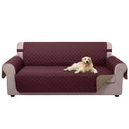 U-NICE HOME Reversible Sofa Cover Couch Cover for Dogs, Burgundy/Tan