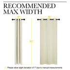 NICETOWN Kitchen Curtains for Decoration, Thermal Insulated Grommet Room Darkening Draperies/Panels for Laundry (Beige, 2 Panels, W42 x L63 inches)