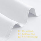 NICETOWN Curtain Panels for Bedroom - Home Decoration Solid Grommet Draperies/Drapes, Not Blackout Window Curtains for Kitchen (2 Panels, 42 by 54, White)