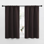 NICETOWN Kitchen Curtains, Short Blackout Curtains & Drapes, Energy Smart Noise Reducing Curtain Panels for Kids Bedroom (Toffee Brown, 34" Wide x 45" Long, 2 Pieces)