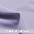Yakamok Blackout Small Window Curtains with Grommet Top, Room Darkening Thermal Insulated Window Panel Drape for Bedroom Bathroom, 52Wx36L, Lilac, 2 Panels