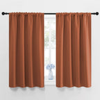 NICETOWN Blackout Curtains and Drapes - Thermal Insulated Solid Rod Pocket Blackout Draperies/Panels (Burnt Orange, 1 Pair, 42 by 45 inches)