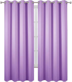 LEMOMO Blackout Curtains 52 x 120 Inch Long Lavender Curtains Set of 2 Panels Room Darkening Curtains for Bedroom and Living Room