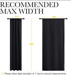 NICETOWN Black Out Short Curtain Panels for Kitchen - Energy Smart Decoration Thermal Insulating Blackout Drapes/Draperies for Bathroom Small Window (2 Panels,42 in x 45 in (W x L))