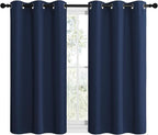 NICETOWN Blackout Draperies Curtains, All Season Thermal Insulated Solid Grommet Top Blackout Curtains/Drapes for Kid's Room (Navy, 1 Pair, 42 x 40 inches)