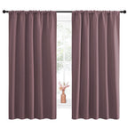 NICETOWN Blackout Curtains for Living Curtains, Room Darkening Curtains & Drapes for Kids Bedroom, Home Decoration Draperies (Dry Rose, 52" x 63", 2 PCs)