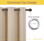 NICETOWN Room Darkening Window Curtain Panels, Thermal Insulated Grommet Room Darkening Curtains for Bedroom (Biscotti Beige, 2 Panels, W70 x L84 -inch)