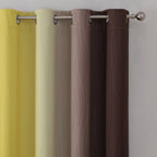 Estelar Textiler Brown and Yellow Blackout Curtains 52Wx96L Inch 2 Panels