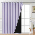 Yakamok Lilac 100% Blackout Patio Door Curtain Panels W100 x L84,1 Panel