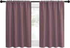 NICETOWN Kitchen Curtains, Short Blackout Curtains & Drapes, Small Window Draperies for Dining Room, Cupboard (Dry Rose, 42" W by 36" L, Set of 2)