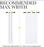 NICETOWN Draperies Curtains Panels, Blocking Out 50% Sunlight Window Treatment Curtains, Grommet Small Window Drapes for Bedroom (2 Panels, 29 by 45, White)