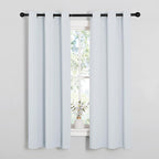 NICETOWN Room Darkening Draperies Curtains Panels, Window Treatment Thermal Insulated Grommet Room Darkening Curtains/Drapes for Bedroom (Greyish White, 2 Panels, 34 by 63)