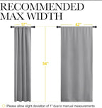 NICETOWN Short Curtains for Small Window - Home Decoration Thermal Insulated Rod Pocket Blackout Blinds & Drapes for Small Windows (Silver Grey, 2 Panels, W42 x L54 -Inch)