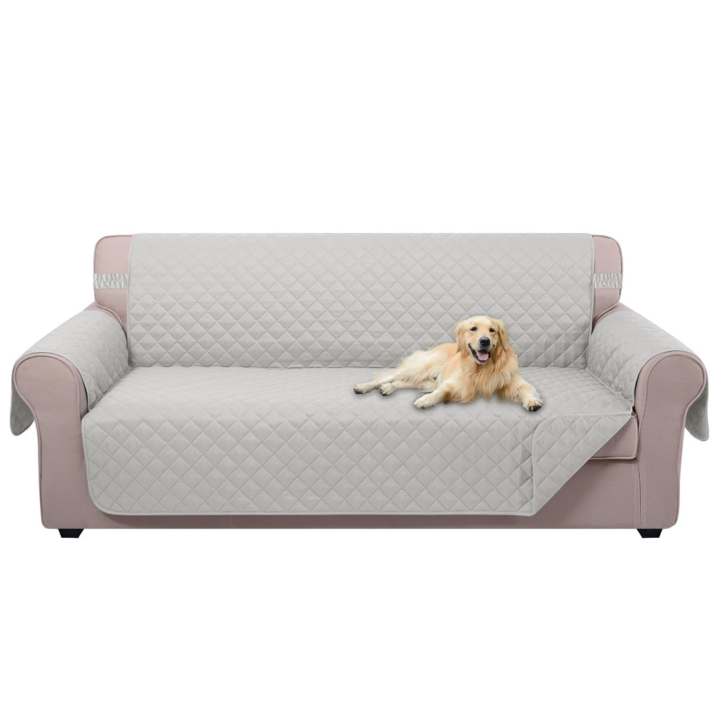U-NICE HOME Reversible Sofa Cover Couch Cover for Dogs, Light Grey