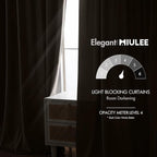 MIULEE Taupe Velvet Curtains 90 inches - Luxury Blackout Curtains for Bedroom Living Room Thermal Insulated Super Soft Window Drapes Rod Pocket & Back Tab, W52 x L90 inches, 2 Panels