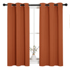 NICETOWN Window Curtains Blackout Drapes, Thermal Insulated Christmas Decorative Blackout Curtains/Draperies for Laundry Room (One Pair, 34 by 45-inch, Burnt Orange)
