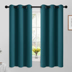 Yakamok Blackout Curtains for Bedroom 2 Panels Set 63 Inch Length Thermal Insulated Room Darkening Dark Black Out Drapery Grommet Window Treatments Drapes for Living Room,42x63, Dark Teal