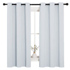 NICETOWN Grey Blackout Curtains for Bedroom 42" Wide x 63" Long 2 Panels