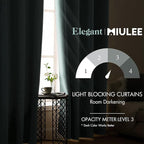 MIULEE Blackout Curtains 96 Inches Long for Bedroom Living Room Thermal Insulated Room Darkening Grommet Top Solid Light Blocking Drapery Set of 2 Window Panels Aqua
