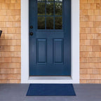 Mibao Front Door Mat, Dirt Trapper Welcome Mat for Outdoor Indoor, Non-Slip Waterproof Doormat, Durable Low Profile Entry Rug for Back Door Outside Patio Porch, 5'2" x 3' (Rectangular), Blue
