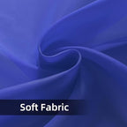 SpaceDresser Basic Rod Pocket Sheer Voile Window Curtain Panels Sapphire 1 Pair 2 Panels 52 Width 36 Inch Long for Kitchen Bedroom Children Living Room Yard（Sapphire, 52W x 36L）