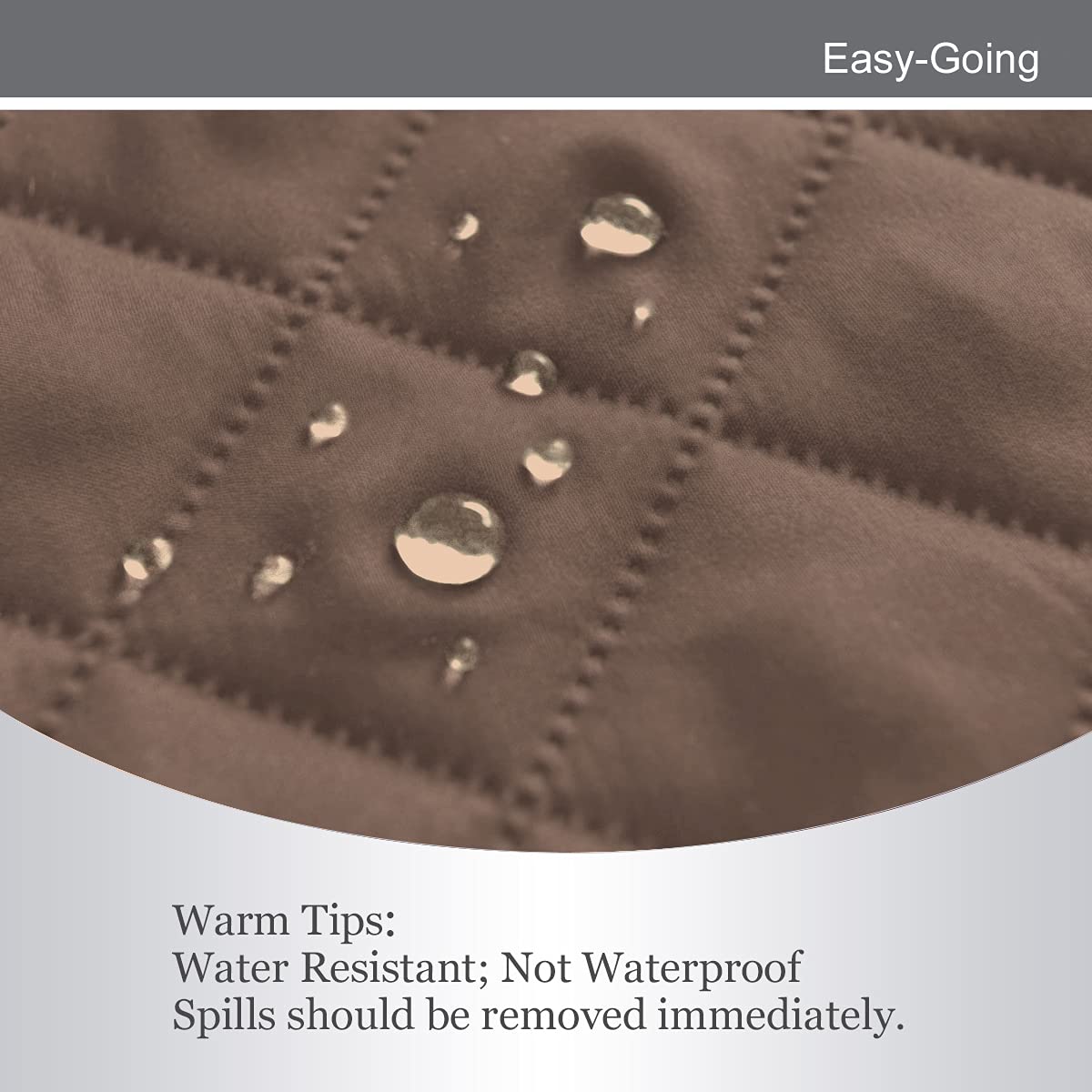 Easy-Going Reversible Oversized Couch Cover for 3 Cushion Couch Sofa Cover for Dogs Water Resistant Furniture Protector Cover with Foam Sticks for Pet (Oversized Sofa, Brown/Brown)