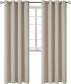 BGment Camel Room Darkening Curtains 95 Inch for Living Room - 2 Panels