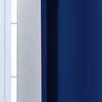 Yakamok Greyish White and Royal Blue Ombre Curtains,Light Blocking Curtains,Room Darkening Grommet Window Drapes for Bedroom(Royal Blue,52x84 Inch,2 Panels)
