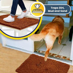 Muddy Mat® | Super Absorbent Door Mat Indoor, Microfiber Quick Dry Chenille Entryway Rug, Non-Slip Front Door Mat, Indoor Mats for Entryway, Machine Washable Pet Rug, Orange 36"x60"