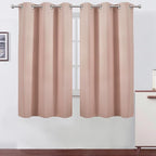 LEMOMO Blackout Curtains 42 x 63 inch/Blush Curtains Set of 2 Panels/Thermal Insulated Room Darkening Bedroom Curtains