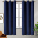 BGment Navy Blue Blackout Curtains for Bedroom 63 Inch Long - 2 Panels